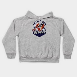 Crab in the waves Kids Hoodie